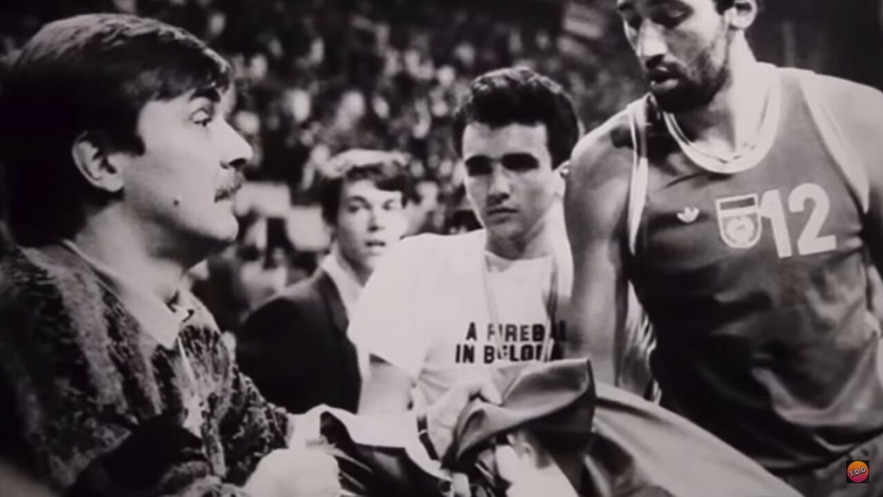Vlade Divac Drazen Petrovic bandera