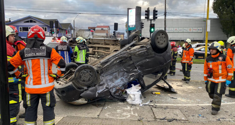 Cuatro personas resultaron lesionadas tras accidente de tránsito en Puerto Montt