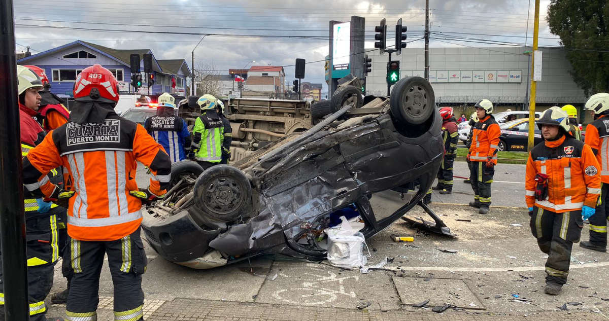 Cuatro personas resultaron lesionadas tras accidente de tránsito en Puerto Montt