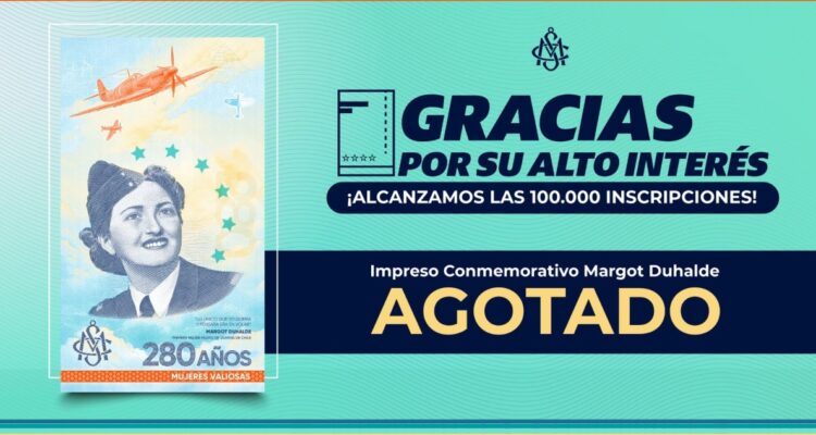 Se agotó impreso conmemorativo de Margot Duhalde