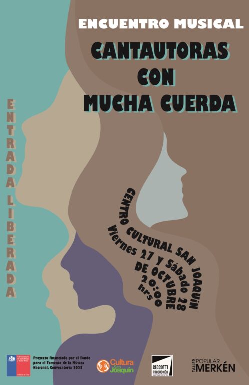 afiche cantautoras con mucha cuerda