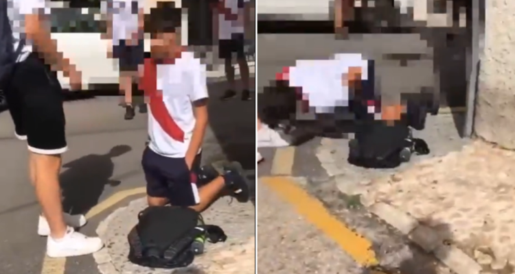 Humillante caso de bullying: alumno obligó a otro a besar sus zapatos para luego patearlo en España
