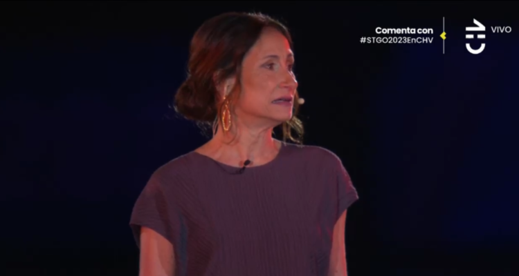 Amparo Noguera en ceremonia de Juegos Panamericanos 2023