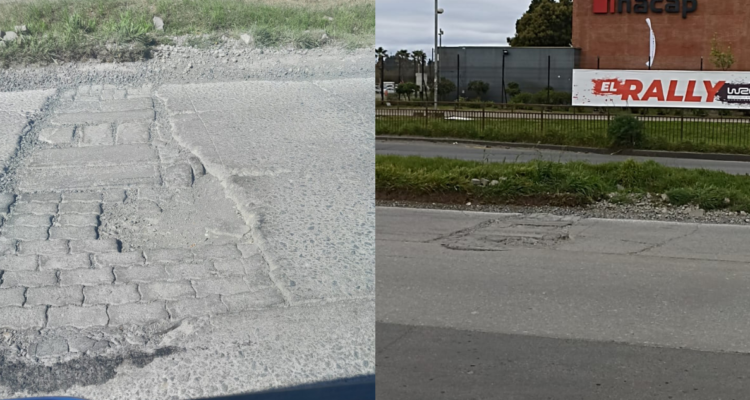 Molestia en conductores por peligroso bache histórico en autopista Talcahuano-Concepción