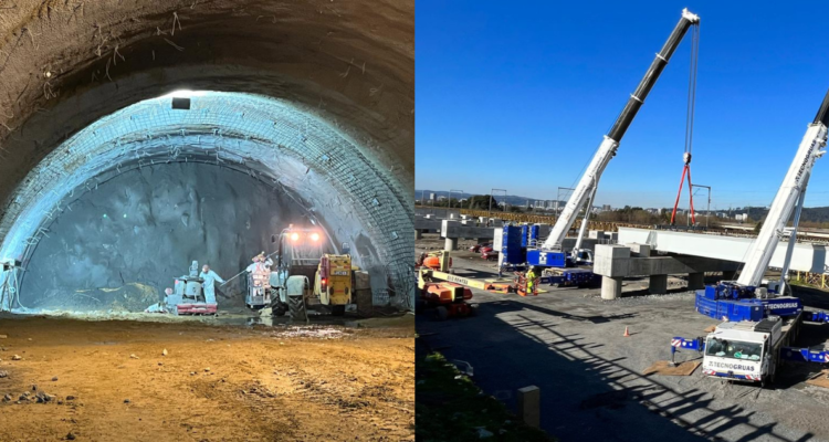 EFE Sur informa que obras del nuevo Puente Ferroviario Bío Bío presentan cerca de un 25% de avance