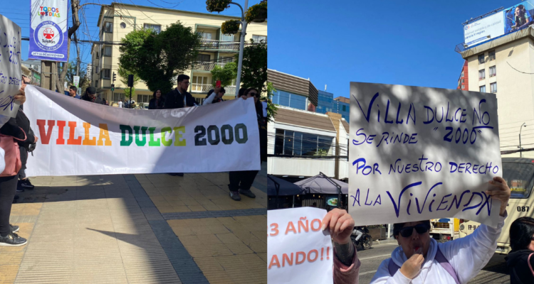 Viña del Mar: vecinos protestan en municipio tras cese en obras de viviendas que esperan hace 23 años