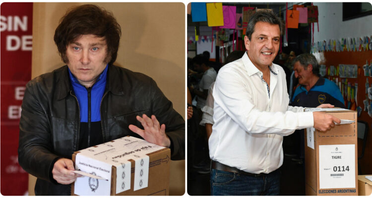 Javier Milei y Sergio Massa