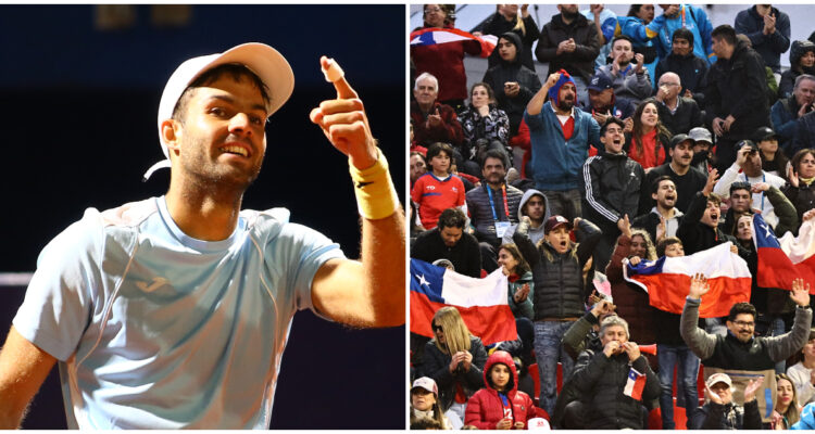 argentino Tomás Barrios contra el público chileno en Santiago 2023