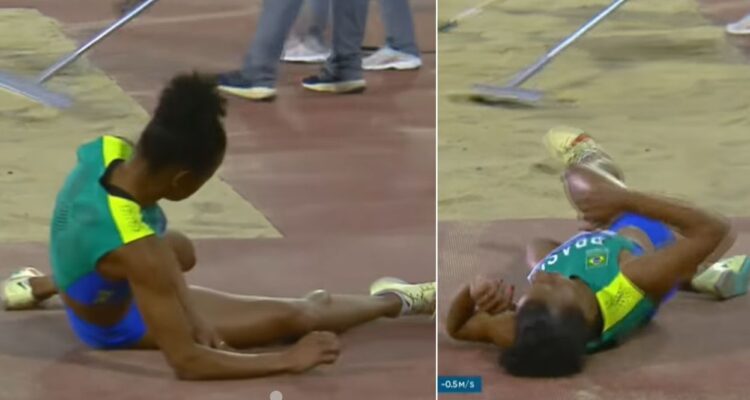 Santiago 2023: el brutal calambre de atleta brasileña que se colgó la plata en el salto largo