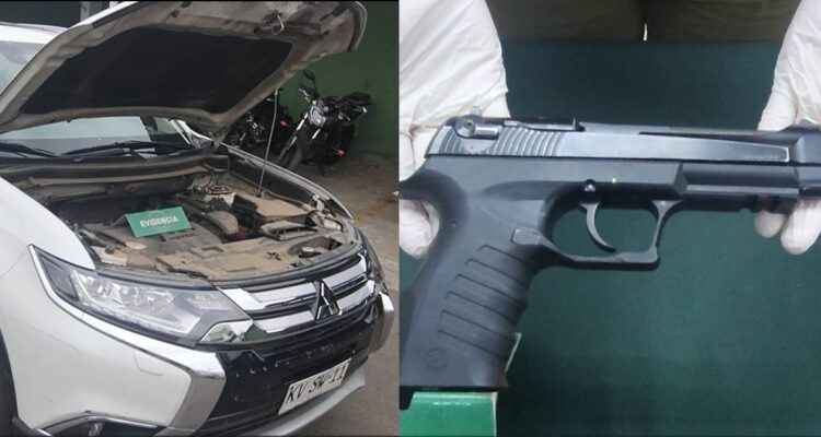 Detienen a 3 adolescentes que circulaban en auto robado en Renca: mantenían un arma fuego