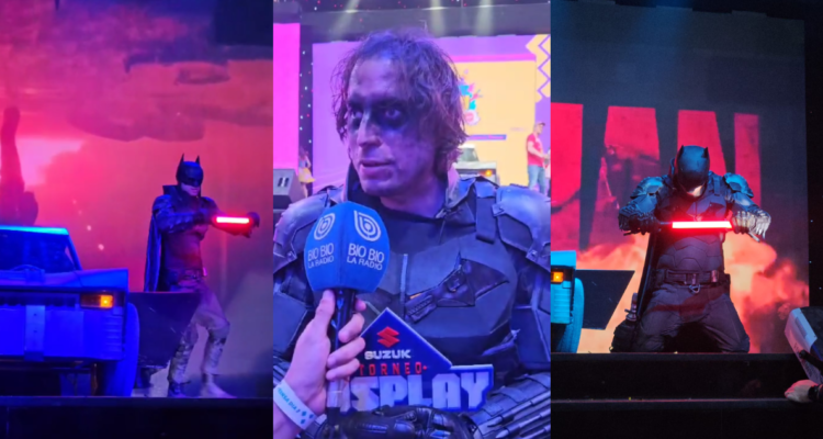 Maximiliano Morgan como The Batman en Comic Con Chile 2023