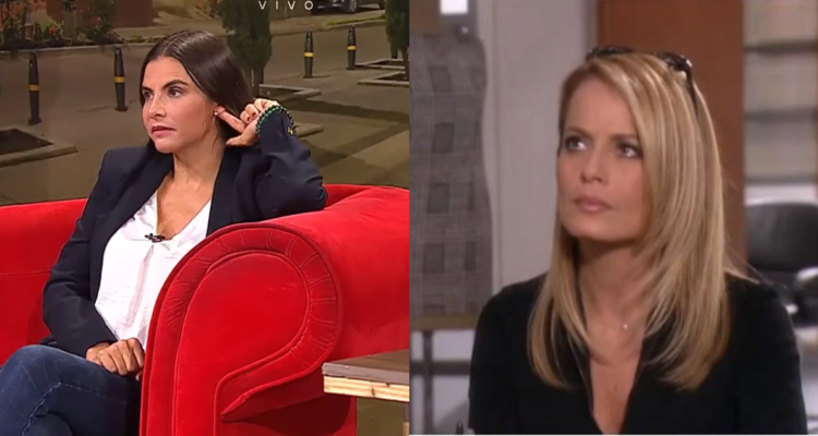 Natalía Ramírez, actriz de Betty La fea (izquierda) y Cecilia Bolocco (derecha) en la teleserie