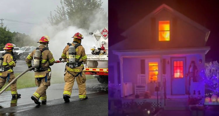 Bomberos llegaron a apagar gran incendio en Nueva York: el “fuego” era decoración de Halloween