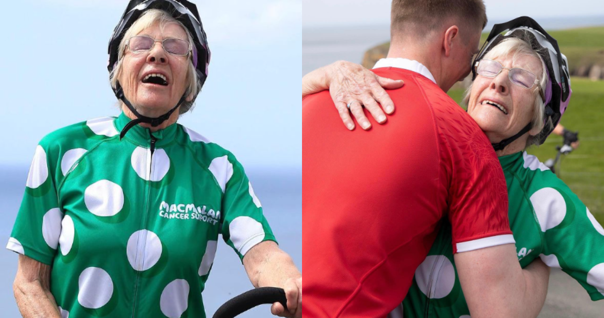 Abuela de 85 años recorrió 1.600 kilómetros en bicicleta para lidiar con la pérdida de sus tres hijos