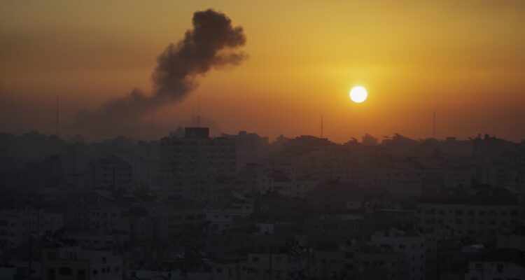 Bombardeos israelíes sobre la franja de Gaza.
