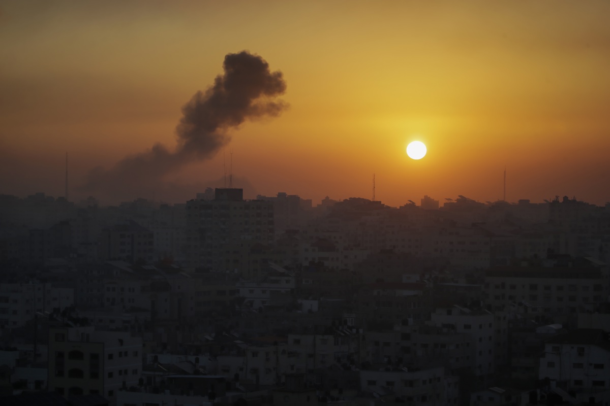 Bombardeos israelíes sobre la franja de Gaza.