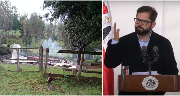 Boric por ataque incendiario de capilla en Contulmo