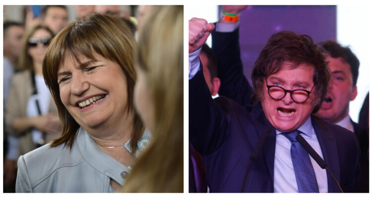 Patricia Bullrichb y Javier Milei