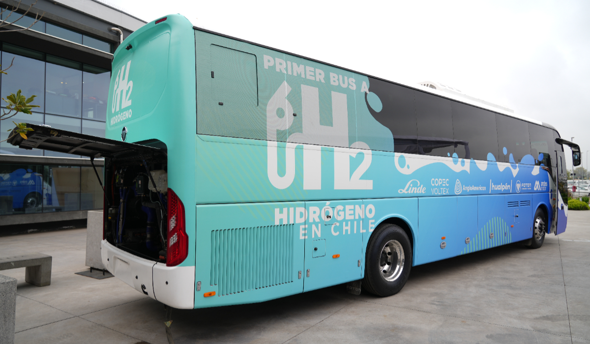 Bus a hidrógeno verde en Chile