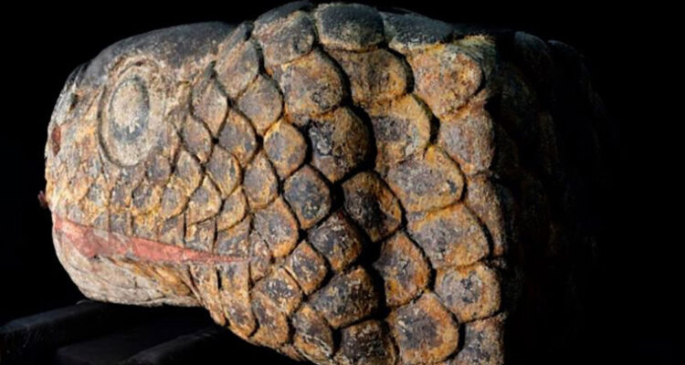 El terremoto de 2022 en México desató el hallazgo de una cabeza de serpiente gigante de hace 500 años