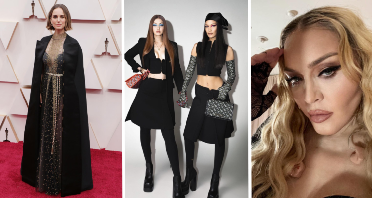 Natalie Portman (izquierda), Bella y Gigi Hadid (centro) y Madonna (derecha), famosas que se han pronunciado por la Guerra Israel Hamás