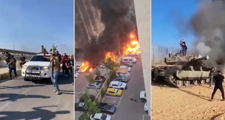 Videos captan parte de la fatal incursión del grupo palestino Hamas contra Israel en la Franja de Gaza