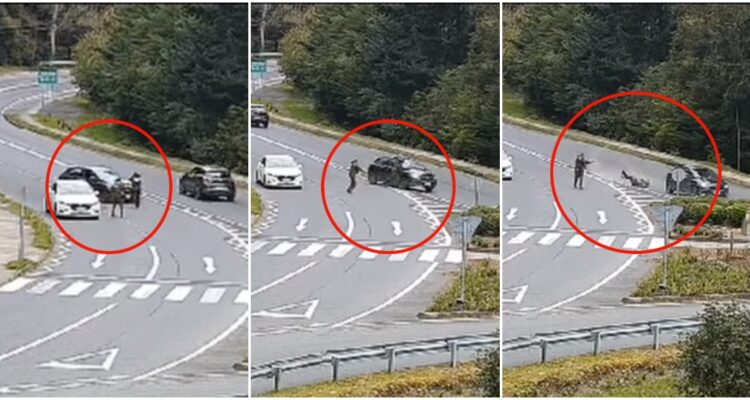 Carabinero balea a conductor que lo atropelló para huir de fiscalización