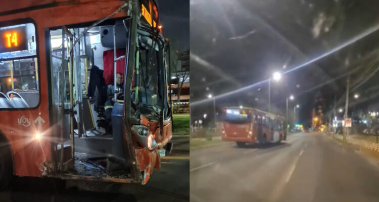 Con suspensión de licencia y arresto nocturno queda chofer de bus RED que chocó drogado en Las Condes