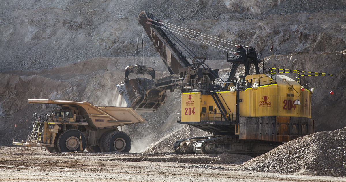 Faena en la división Radomiro Tomic de Codelco