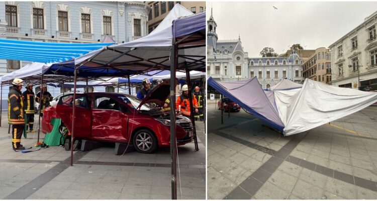 Colisión de auto con microbús