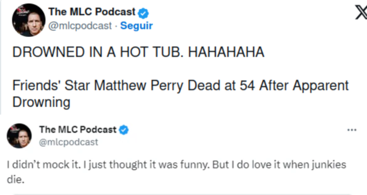 Comentarios hacia Matthew Perry