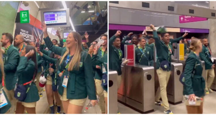 delegación Brasil Santiago 2023 en Metro