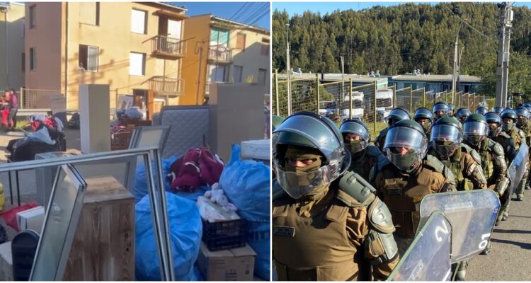 Desalojo de toma de departamentos en Mirador del Pacífico