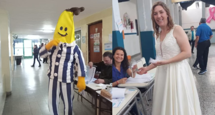 No pasa sólo en Chile: los divertidos disfraces que usaron argentinos para votar en las elecciones