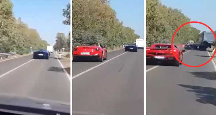 Video: Impactante colisión entre Ferrari, un Lamborghini y una casa rodante deja 2 muertos en Cerdeña