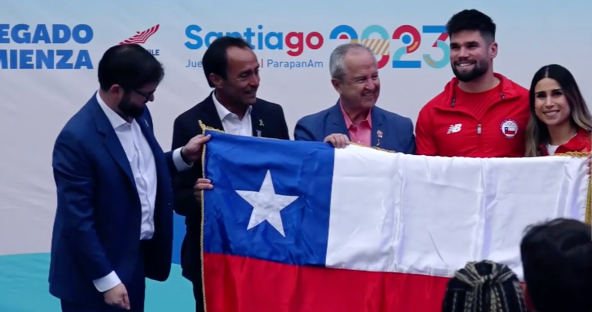 El Presidente Gabriel Boric recibió en el Palacio de La Moneda al Team Chile a días de Santiago 2023.