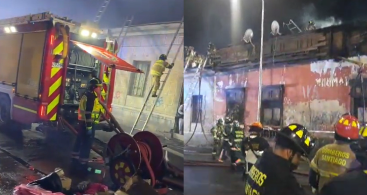 Incendio afecta cocinería en Recoleta