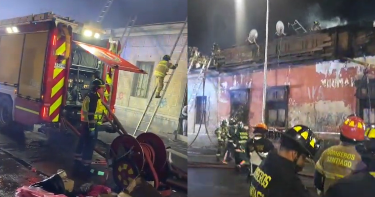 Incendio afecta cocinería en Recoleta