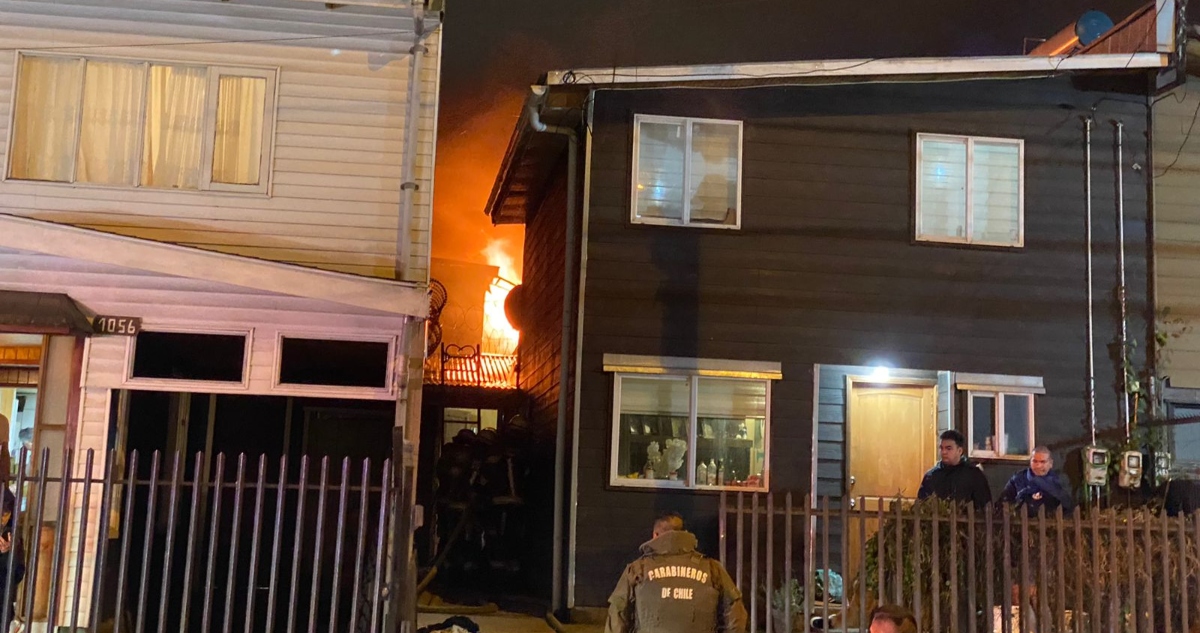 Incendio de vivienda en Puerto Montt