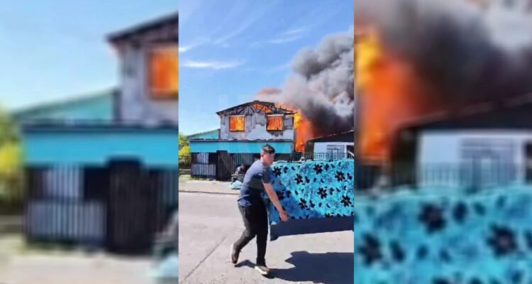 Incendio de viviendas en San Pedro de la Paz