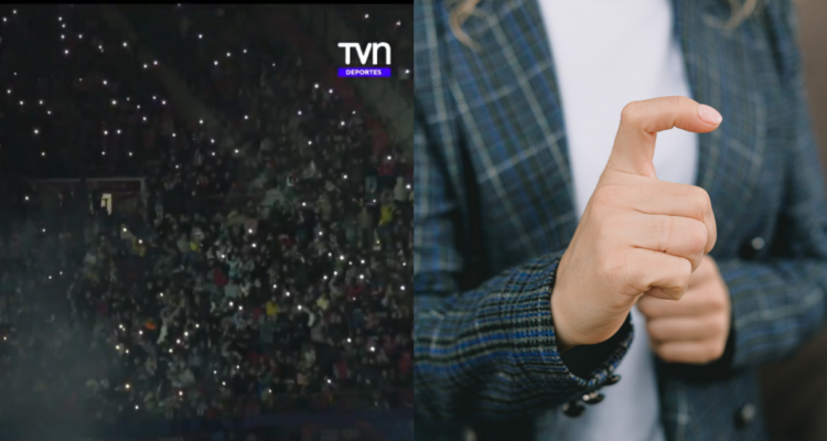 Transmisión de los Juegos Panamericanos y persona haciendo interpretación de lenguaje de señas