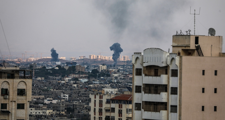 Bombardeos en Gaza por parte de fuerzas israelíes.