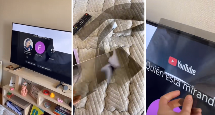 Joven se viralizó por quitar ‘mica’ a su televisor, pero rompió la pantalla: “Me siento tan hueona”