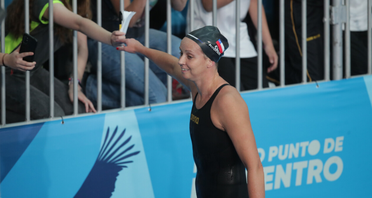 Kristel Köbrich no alcanzó el podio en los 800 metros estilo libre.