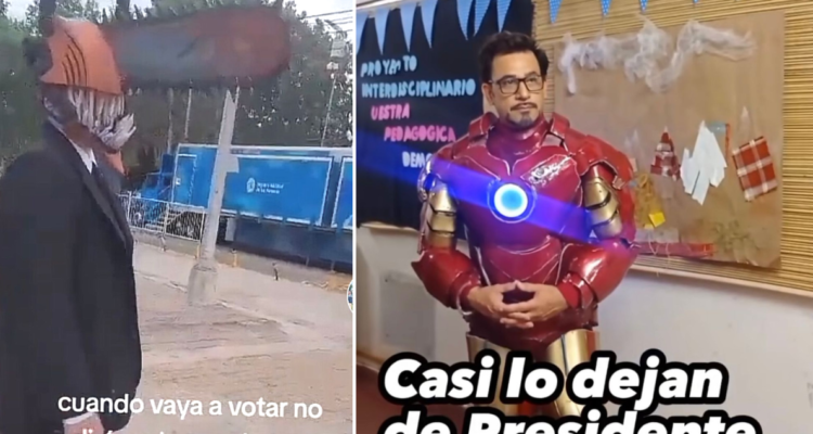 No pasa sólo en Chile: los llamativos disfraces que usaron los argentinos para votar en las elecciones