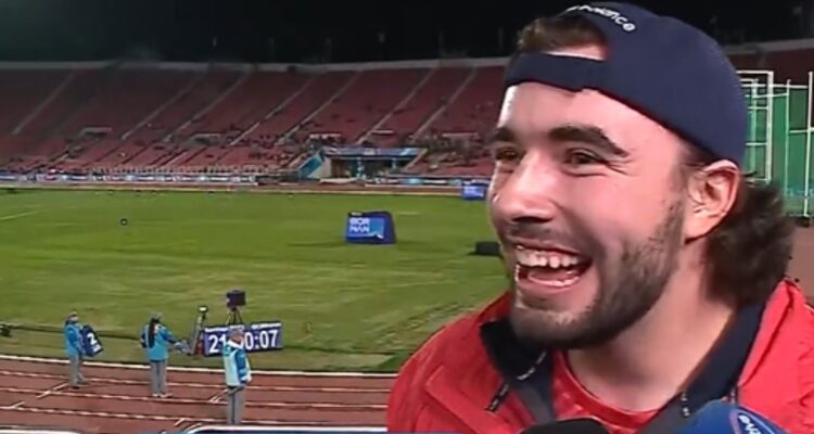 Lucas Nervi y su alegría tras ganar el oro en Santiago 2023