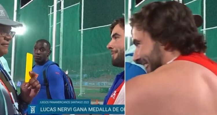 Lucas Nervi fue amonestado con amarilla tras su desmedido festejo por ganar oro en Panamericanos de Santiago 2023
