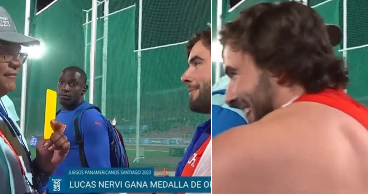 Lucas Nervi fue amonestado con amarilla tras su desmedido festejo por ganar oro en Panamericanos de Santiago 2023