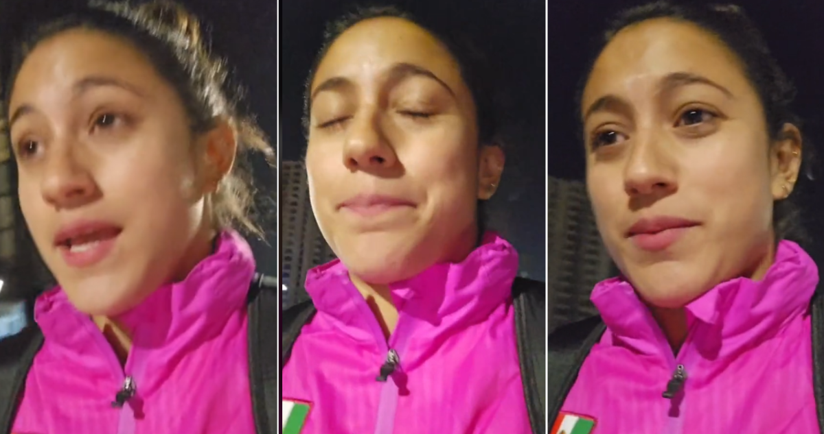 Mexicana consolada por chilenos en el Metro