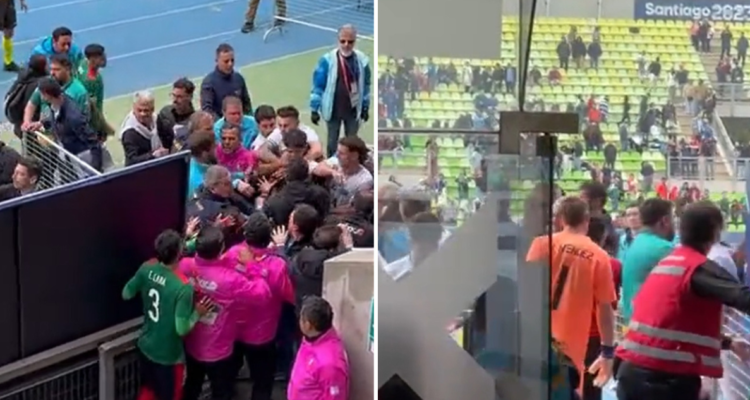 México y Uruguay protagonizan fuerte pelea tras victoria azteca en los Panamericanos.